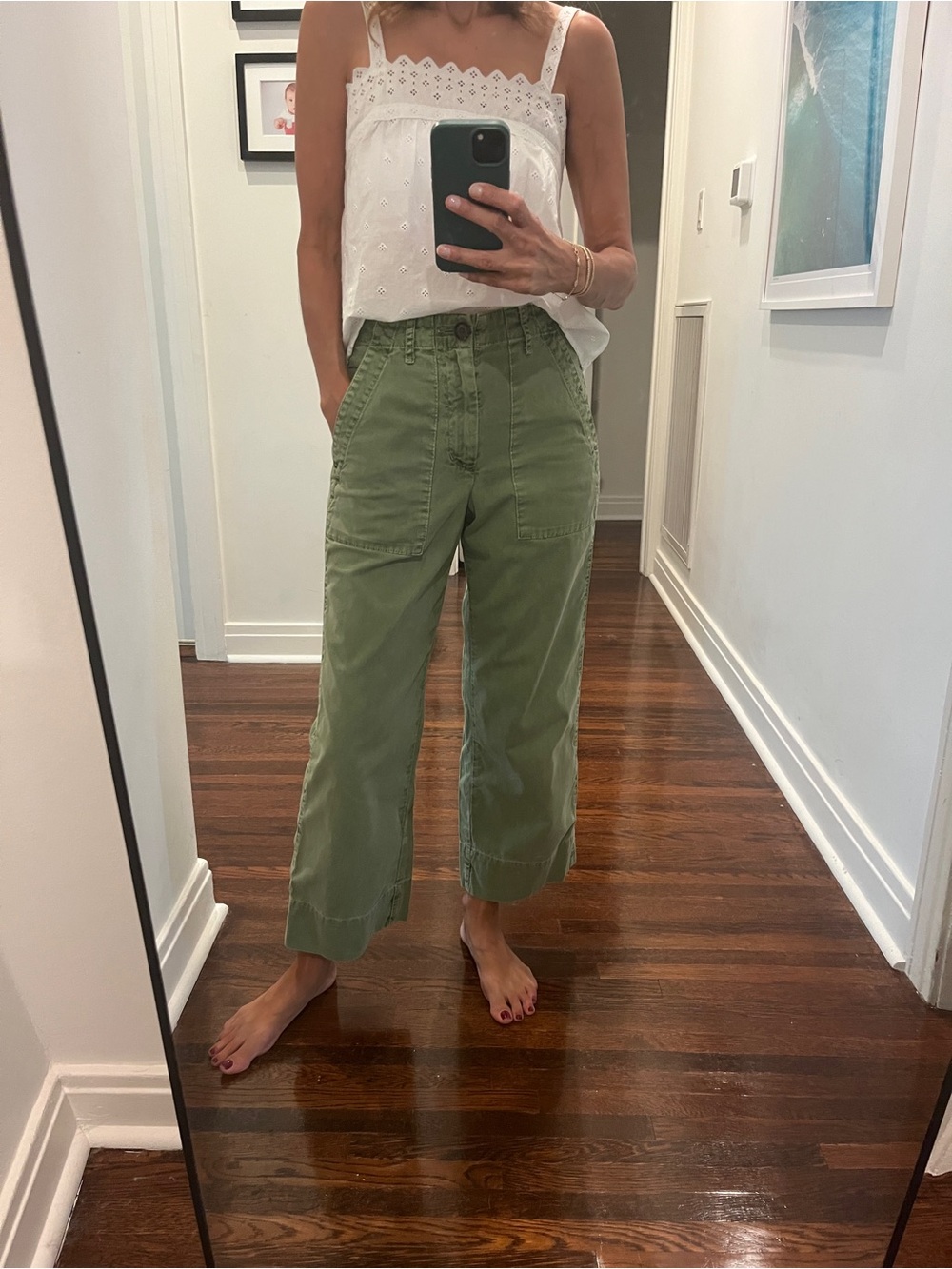 Velvet by Graham & Spencer Olive Green Chino Pants size 0